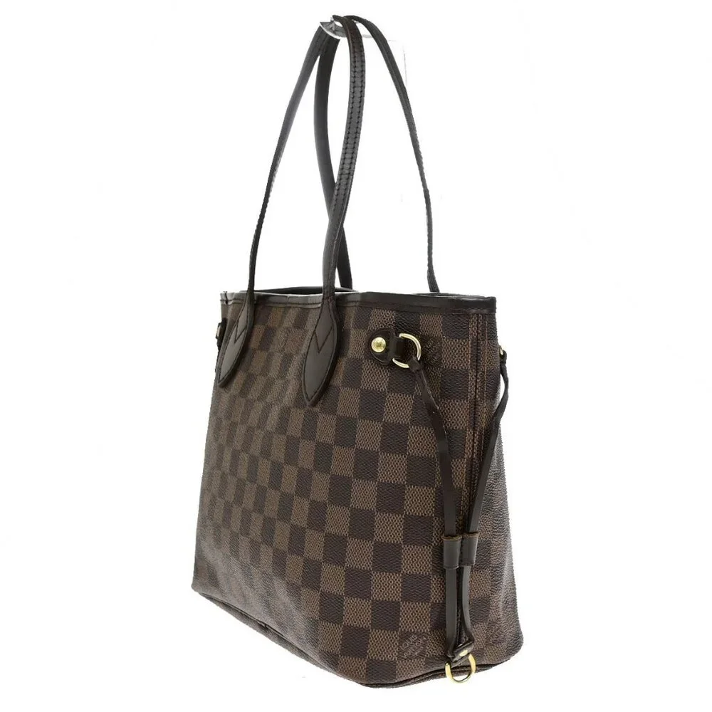 LOUIS VUITTON Neverfull PM Shoulder Tote Bag Damier Leather Brown N51109 16YH005 - Picture 4 of 16